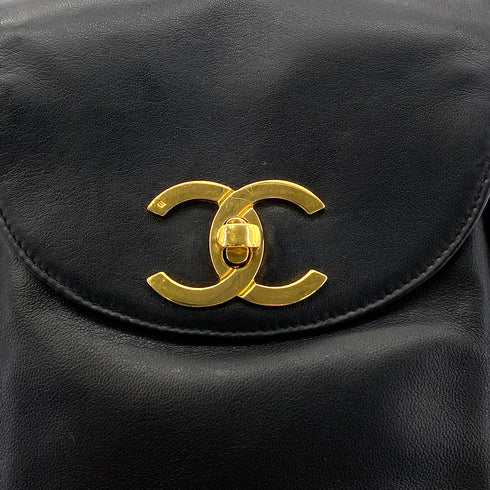 CHANEL VINTAGE CHAIN SHOULDER BAG BLACK LAMB SKIN 90287233 - PURPOSE