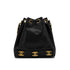 CHANEL VINTAGE TRIPLE COCO CHAIN SHOULDER BAG BLACK CAVIAR SKIN 90287235 - PURPOSE