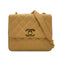 CHANEL VINTAGE MATELASSE CHAIN SHOULDER BAG BEIGE CAVIAR SKIN 90287238 - PURPOSE