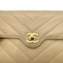 CHANEL VINTAGE CHEVRON V STITCH CHAIN SHUOLDER BAG BEIGE LAMB SKIN 90287240 - PURPOSE