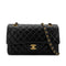 CHANEL VINTAGE CLASSIC FLAP MEDIUM CHAIN SHOULDER BAG BLACK LAMB SKIN 90287245 - PURPOSE