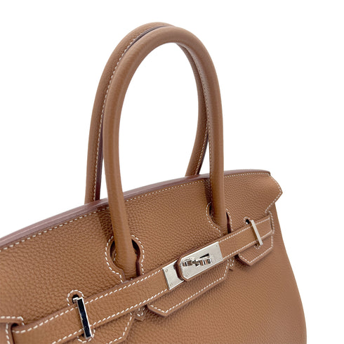 HERMES BIRKIN 30 GOLD TOGO HAND BAG □R SHW 90287470 - PURPOSE