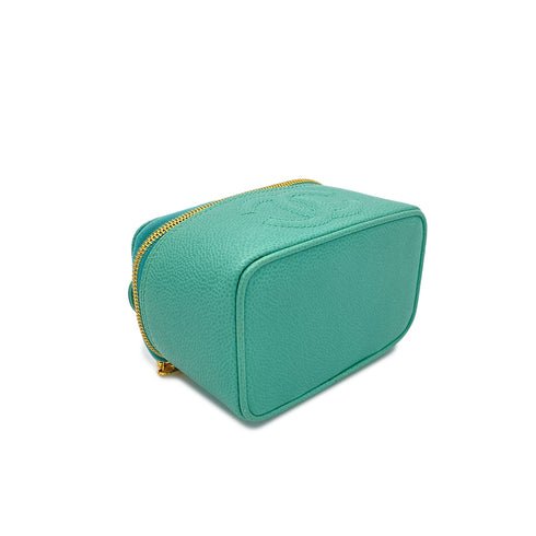 CHANEL VINTAGE MINI VANITY HAND BAG GREEN CAVIAR SKIN 90287472 - PURPOSE