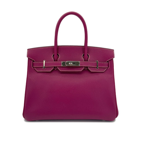 HERMES CANDY BIRKIN 30 TOSCA ROSE TYRIEN VEAU EPSOM HAND BAG □O SHW 90287479 - PURPOSE