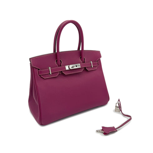HERMES CANDY BIRKIN 30 TOSCA ROSE TYRIEN VEAU EPSOM HAND BAG □O SHW 90287479 - PURPOSE