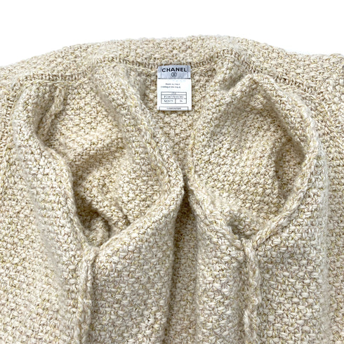 CHANEL TWEED KNIT CARDIGAN ECRU ALPACA 36 03A RTW 90287480 - PURPOSE