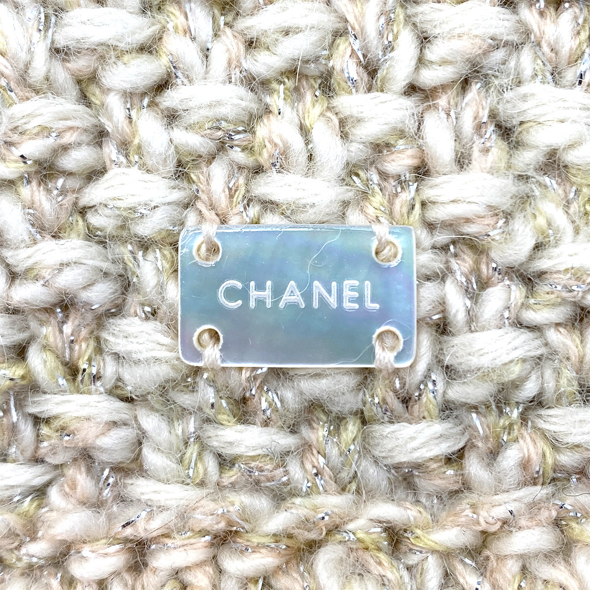 CHANEL TWEED KNIT CARDIGAN ECRU ALPACA 36 03A RTW 90287480
