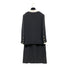 CHANEL VINTAGE FOUR POCKET BICOLOR JACKET PLEATED SKIRT SET BLACK 40 RTW 90287485 - PURPOSE