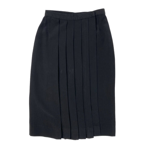 CHANEL VINTAGE FOUR POCKET BICOLOR JACKET PLEATED SKIRT SET BLACK 40 RTW 90287485 - PURPOSE