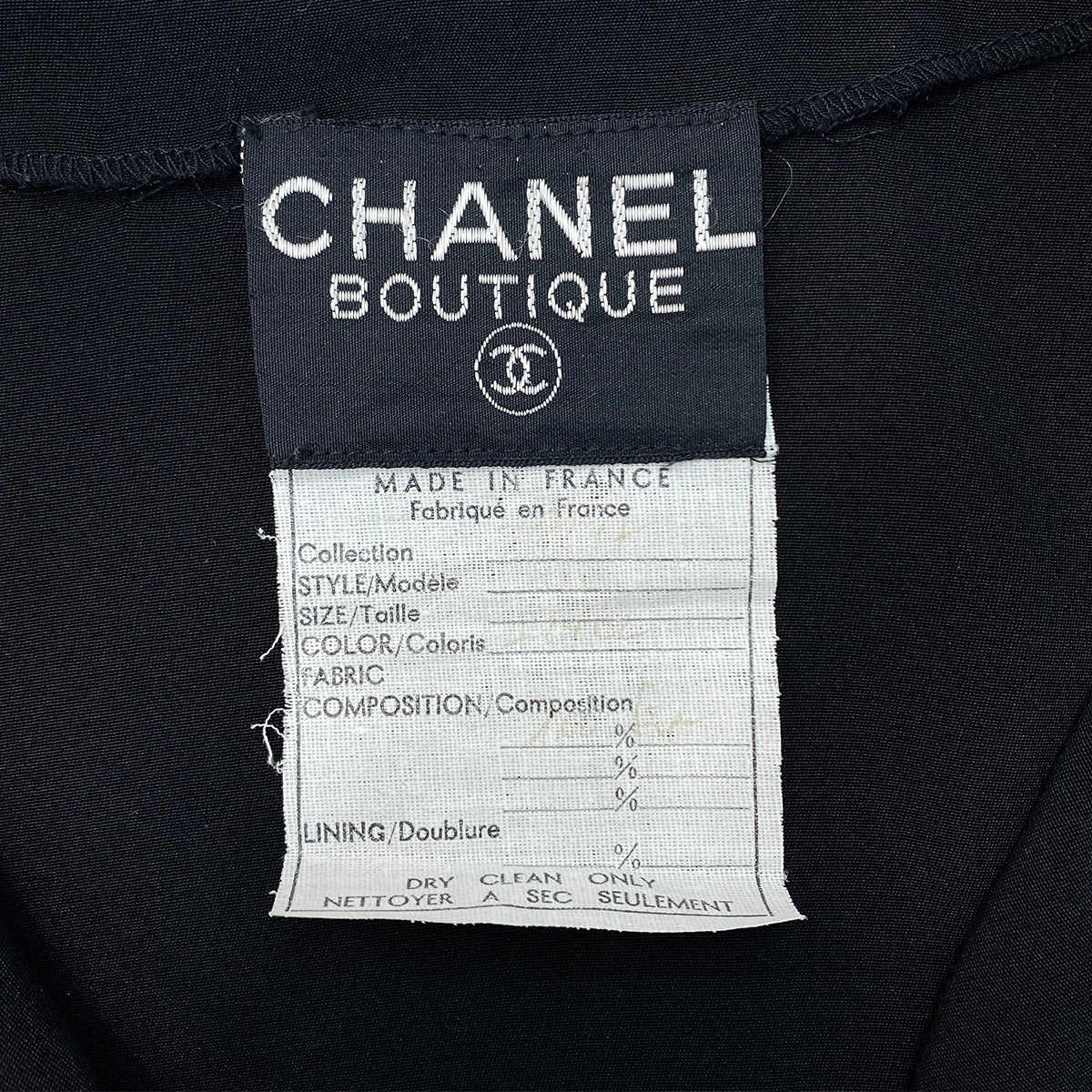 CHANEL VINTAGE FOUR POCKET BICOLOR JACKET PLEATED SKIRT SET BLACK 40 RTW 90287485