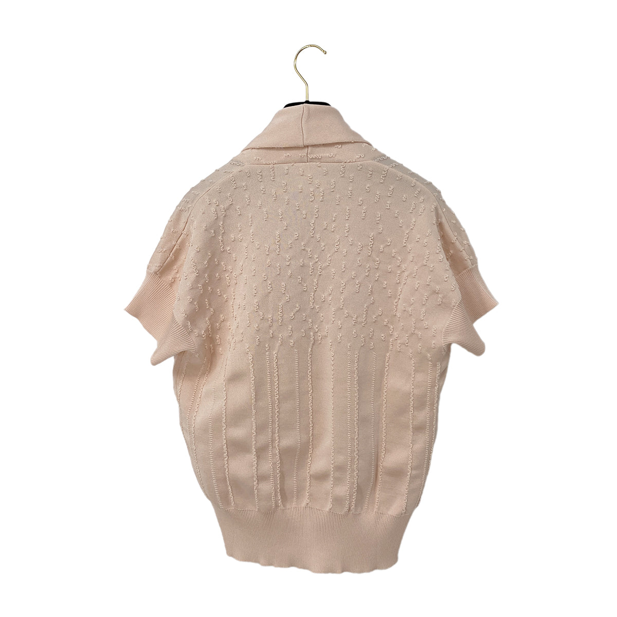 CHANEL COCO FAKEPEARL BUTTON CARDIGAN PINK RAYON 40 P43 RTW 90287724
