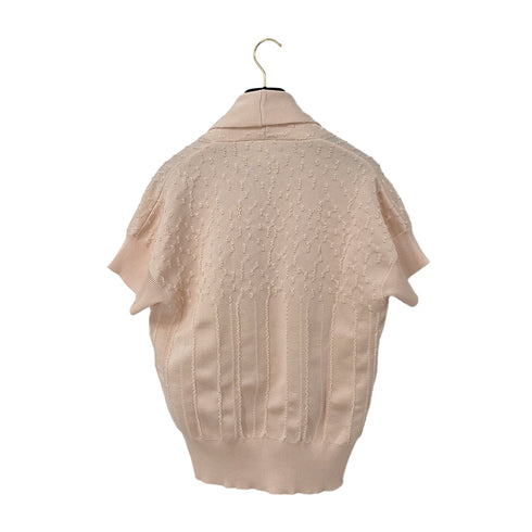 CHANEL COCO FAUX PEARL BUTTON CARDIGAN PINK RAYON 40 P43 RTW 90287724