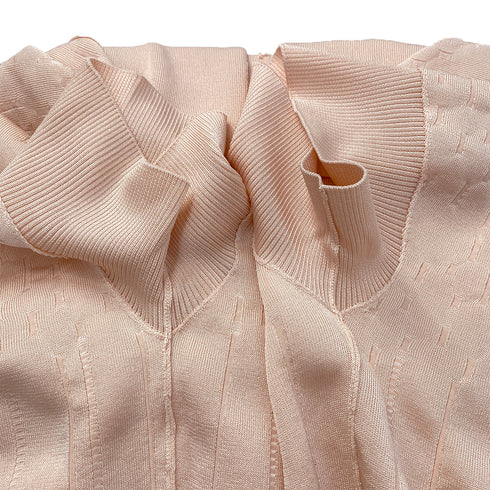 CHANEL COCO FAUX PEARL BUTTON CARDIGAN PINK RAYON 40 P43 RTW 90287724