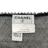 CHANEL SLEEVELESS MESH TOPS COCOMARK NO5 LACE ECRU BLACK COTTON 38 04P RTW 90287810