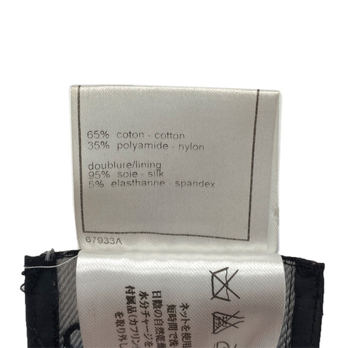 CHANEL LACE SKIRT BLACK COTTON 38 03A RTW 90287811