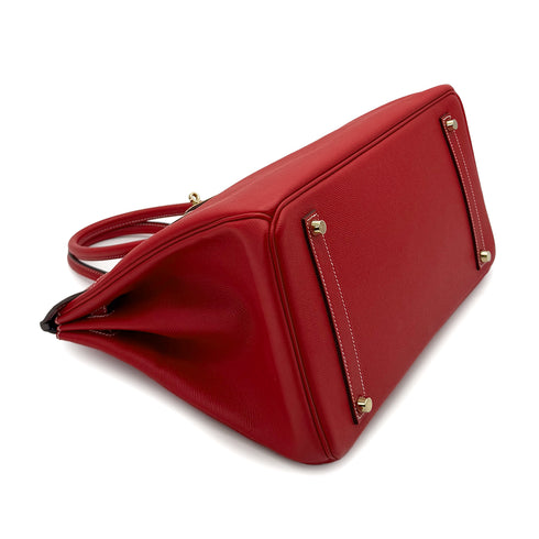 HERMES CANDY BIRKIN 35 ROUGE CASAQUE BLUE THALASSA EPSOM HAND BAG □P GHW 90287875 - PURPOSE