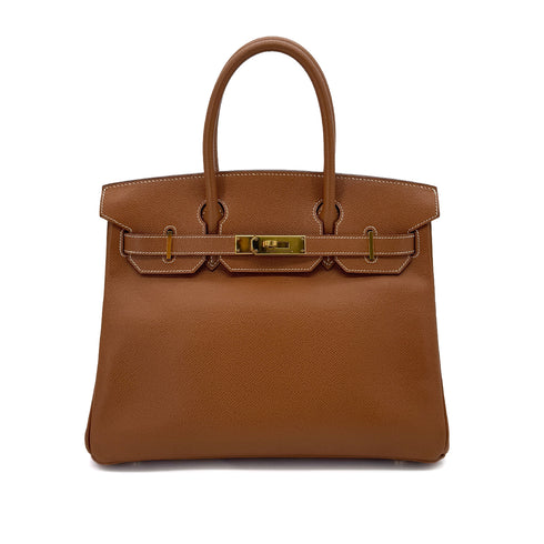 HERMES BIRKIN 30 GOLD EPSOM HAND BAG □G GHW 90287876 - PURPOSE