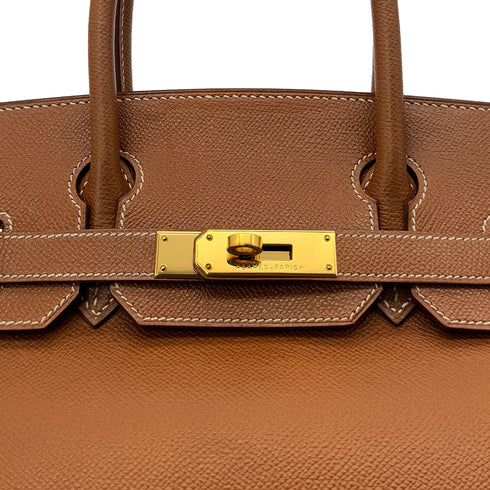 HERMES BIRKIN 30 GOLD EPSOM HAND BAG □G GHW 90287876 - PURPOSE