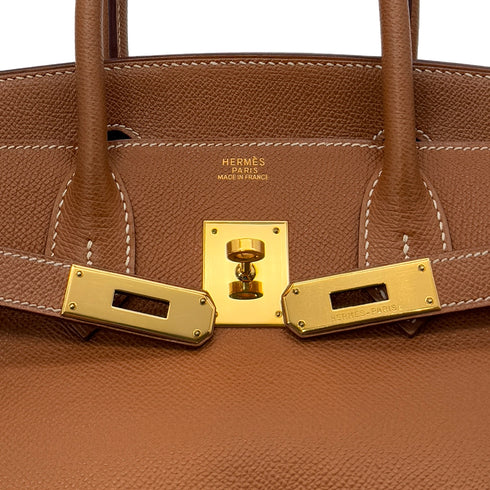 HERMES BIRKIN 30 GOLD EPSOM HAND BAG □G GHW 90287876 - PURPOSE