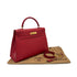 HERMES KELLY 32 SELLIER ROUGE VIF COUCHVEL HAND SHOULDER BAG □B GHW 90287877 - PURPOSE