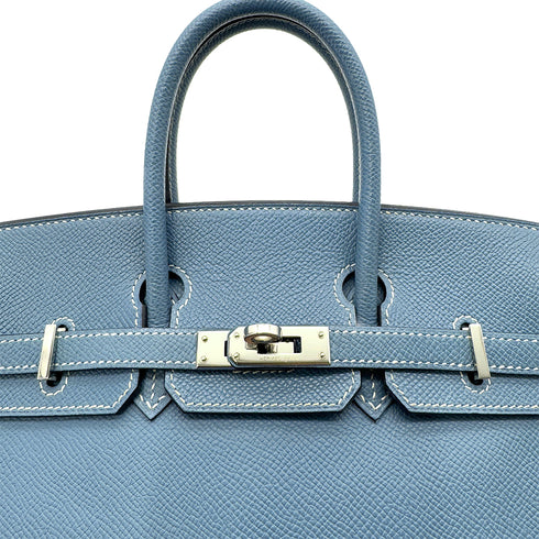 HERMES BIRKIN 25 BLUE JEAN EPSOM HAND BAG ▢M SHW HERMES BIRKIN 25 BLUE JEAN EPSOM HAND BAG ▢M SHW 90287878 - PURPOSE