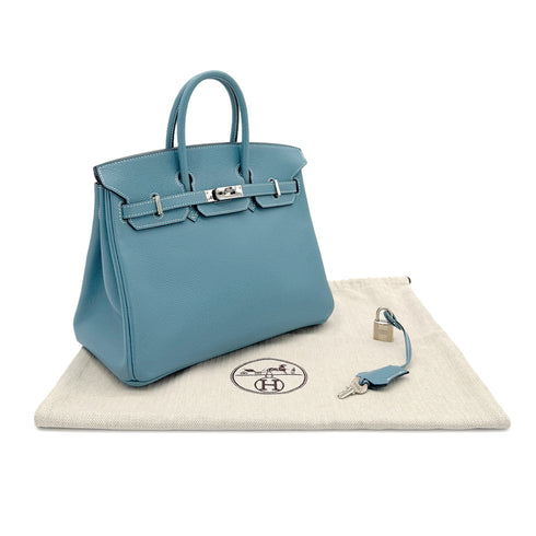 HERMES BIRKIN 25 BLUE JEAN EPSOM HAND BAG ▢M SHW HERMES BIRKIN 25 BLUE JEAN EPSOM HAND BAG ▢M SHW 90287878 - PURPOSE