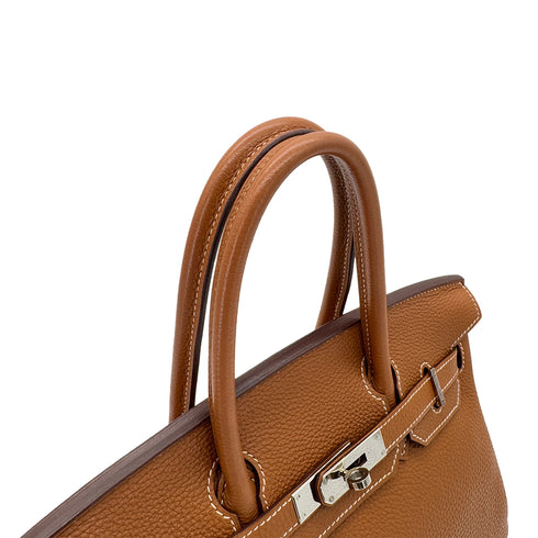 HERMES BIRKIN 30 GOLD TOGO HAND BAG □N SHW 90287879 - PURPOSE