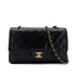 CHANEL VINTAGE CLASSIC FLAP MEDIUM CHAIN SHOULDER BAG BLACK LAMB SKIN 90287886 - PURPOSE