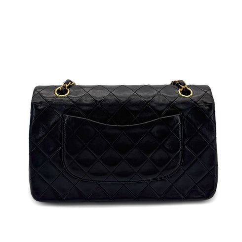 CHANEL VINTAGE CLASSIC FLAP MEDIUM CHAIN SHOULDER BAG BLACK LAMB SKIN 90287886 - PURPOSE