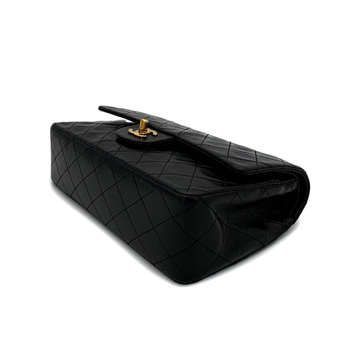 CHANEL VINTAGE CLASSIC FLAP MEDIUM CHAIN SHOULDER BAG BLACK LAMB SKIN 90287886 - PURPOSE