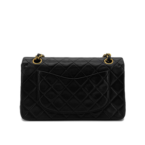 CHANEL VINTAGE CLASSIC FLAP SMALL CHAIN SHOULDER BAG BLACK LAMB SKIN 90287887 - PURPOSE