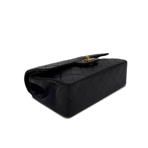 CHANEL VINTAGE CLASSIC FLAP SMALL CHAIN SHOULDER BAG BLACK LAMB SKIN 90287888 - PURPOSE