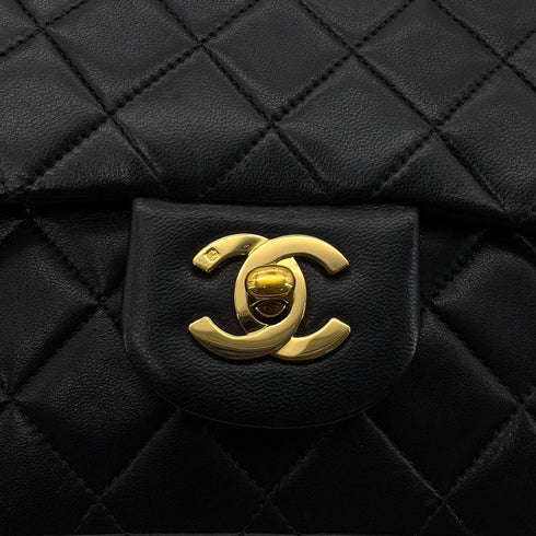 CHANEL VINTAGE CLASSIC FLAP SMALL CHAIN SHOULDER BAG BLACK LAMB SKIN 90287888 - PURPOSE
