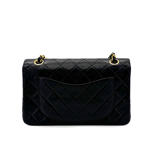 CHANEL VINTAGE CLASSIC FLAP SMALL CHAIN SHOULDER BAG BLACK LAMB SKIN 90287889 - PURPOSE