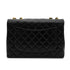 CHANEL VINTAGE JUMBO MATELASSE 30 CHAIN SHOULDER BAG BLACK LAMB SKIN 90287890 - PURPOSE