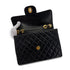 CHANEL VINTAGE JUMBO MATELASSE 30 CHAIN SHOULDER BAG BLACK LAMB SKIN 90287890 - PURPOSE