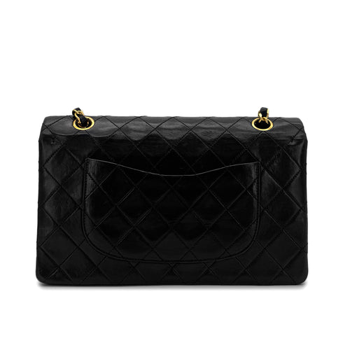 CHANEL VINTAGE CLASSIC FLAP MEDIUM CHAIN SHOULDER BAG BLACK LAMB SKIN 90287891 - PURPOSE