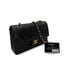 CHANEL VINTAGE CLASSIC FLAP MEDIUM CHAIN SHOULDER BAG BLACK LAMB SKIN 90287891 - PURPOSE