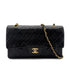 CHANEL VINTAGE CLASSIC FLAP MEDIUM CHAIN SHOULDER BAG BLACK LAMB SKIN 90287893 - PURPOSE