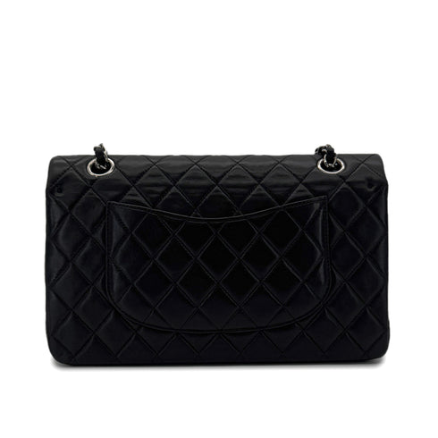 CHANEL VINTAGE CLASSIC FLAP MEDIUM CHAIN SHOULDER BAG BLACK LAMB SKIN 90287894 - PURPOSE