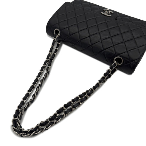CHANEL VINTAGE CLASSIC FLAP MEDIUM CHAIN SHOULDER BAG BLACK LAMB SKIN 90287894 - PURPOSE