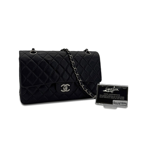 CHANEL VINTAGE CLASSIC FLAP MEDIUM CHAIN SHOULDER BAG BLACK LAMB SKIN 90287894 - PURPOSE