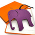 HERMES BAG CHARM PETIT H ELEPHANT VIOLET MARRON FONCE EPSOM TOGO 90287900 - PURPOSE