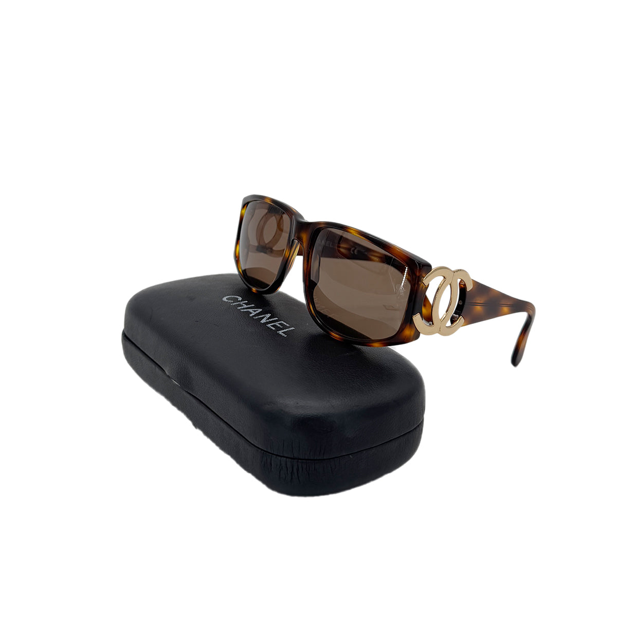 CHANEL VINTAGE SUNGLASSES COCOMARK BROWN GOLD TORTOISESHELL EYEWEAR 90287905