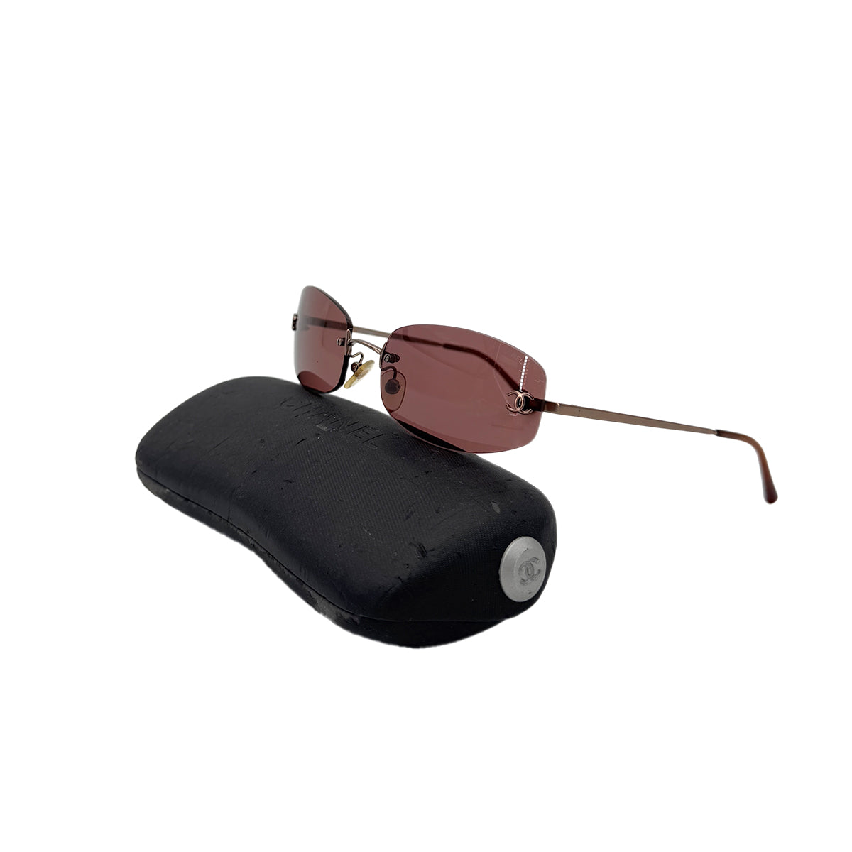 CHANEL VINTAGE SUNGLASSES COCOMARK BROWN EYEWEAR 90287911