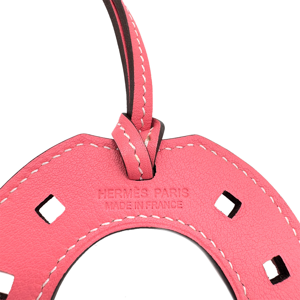 HERMES PADDOCK FER A CHEVAL BAG CHARM ROSE DETE SWIFT 90287915