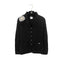 CHANEL CAMELLIA COCO BUTTON KNIT JACKET BLACK COTTON 36 03P RTW 90287919