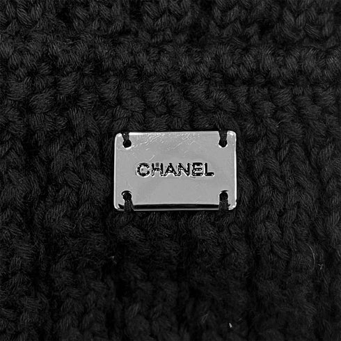 CHANEL CAMELLIA COCO BUTTON KNIT JACKET BLACK COTTON 36 03P RTW 90287919