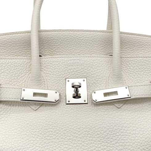 HERMES BIRKIN 35 WHITE TAURILLON CLEMENCE HAND BAG □N SHW 90287995 - PURPOSE