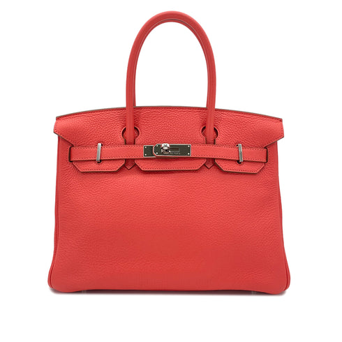 HERMES BIRKIN 30 ROSE JAIPUR TAURILLON CLEMENCE HAND BAG □P SHW 90287996 - PURPOSE